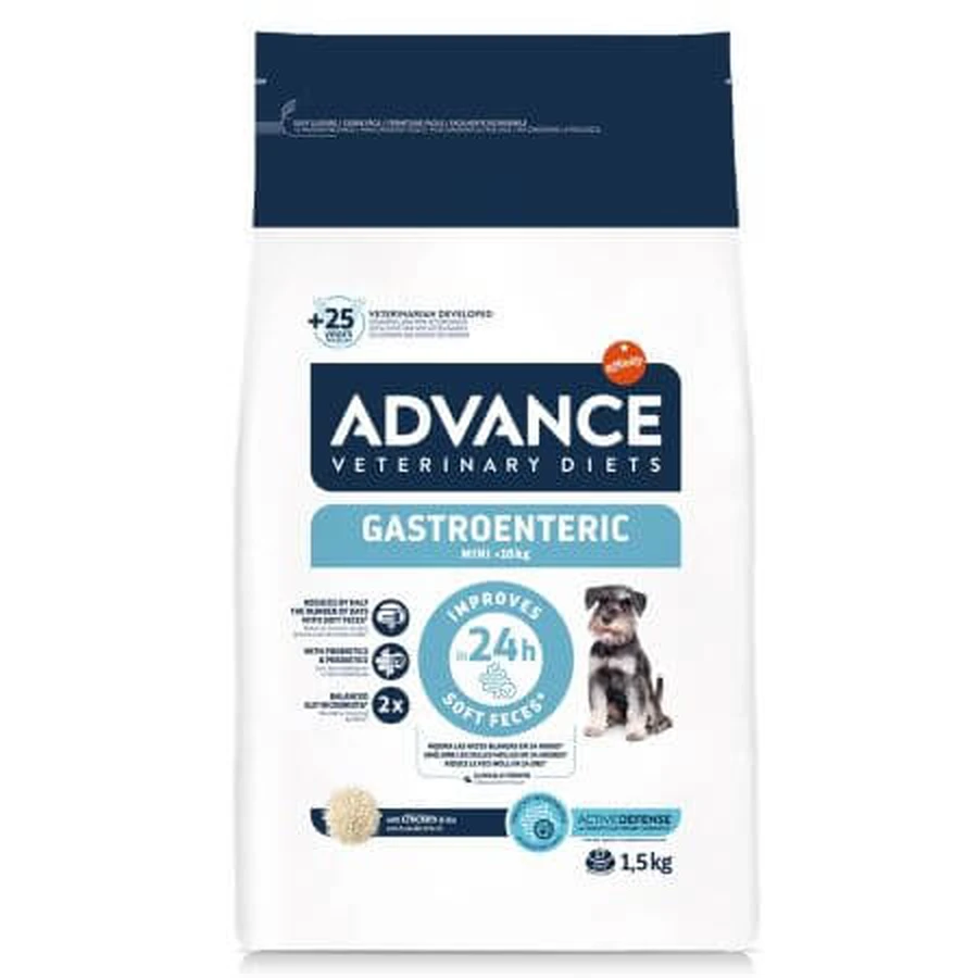 Huhn und Reis Trockenfutter für Hunde Mini Gastroenteric, 1,5 kg, Advance Veterinary Diets