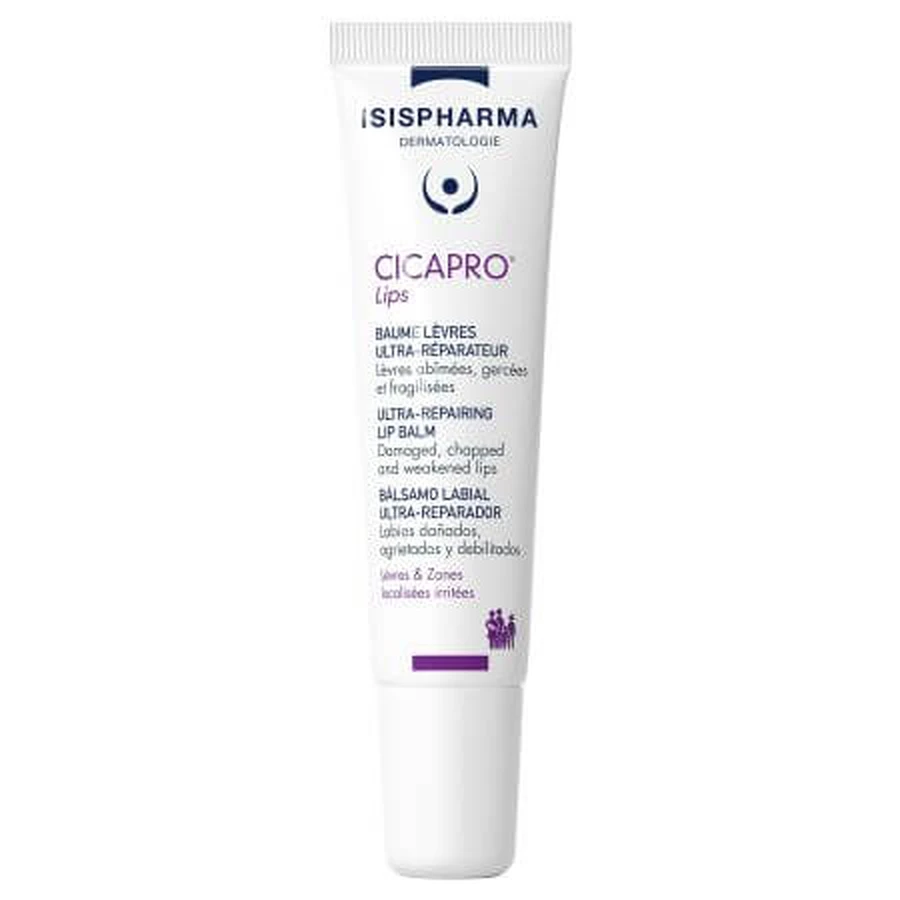 Bálsamo labial reparador intensivo Cicapro, 15 ml, Isispharma