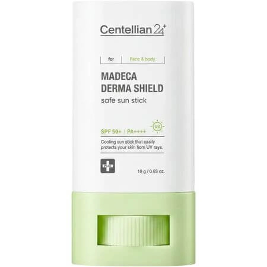 Stick alta protección solar SPF 50+ PA++++, Madeca Derma Shield, 18 g, Centellian 24