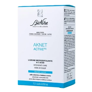 Lotion microexfoliante aux 3 acides Aknet, 10 lingettes, Bionike