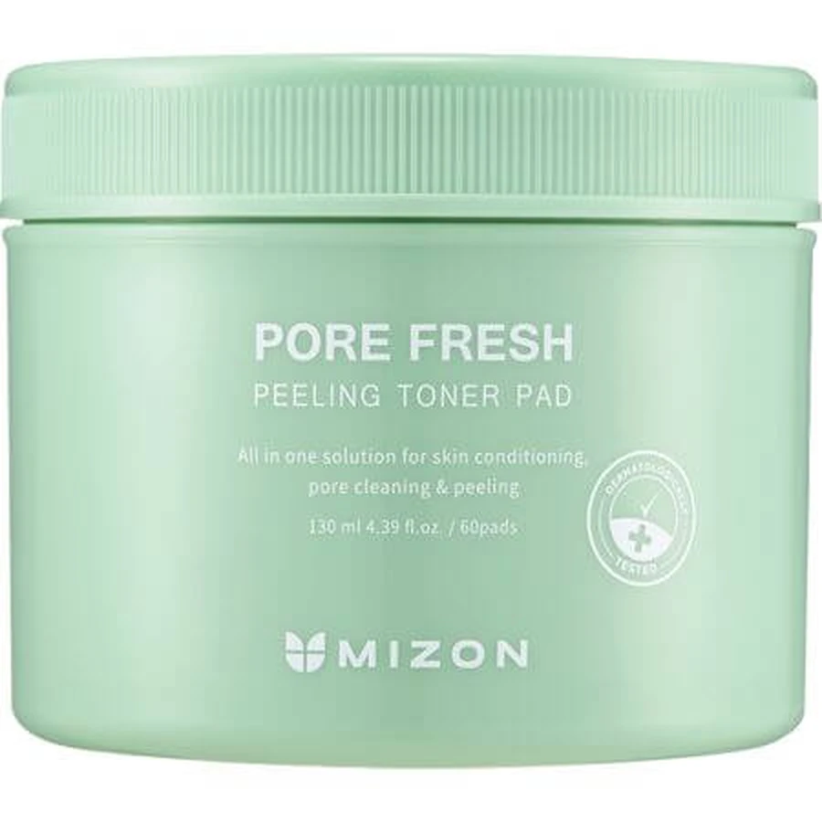 Discos exfoliantes empapados en tónico con AHA, BHA y PHA Pore Fresh, 60 unidades, Mizon