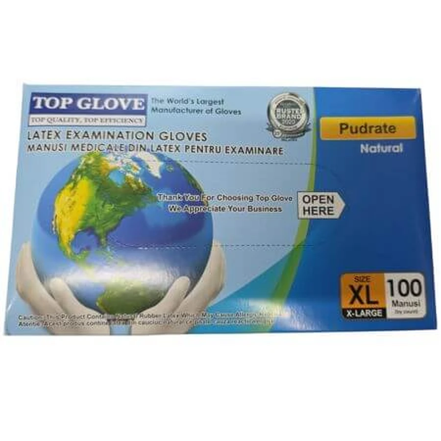 Latex gloves Roval Med, XL (113 mm), 100 pieces, Top Glove