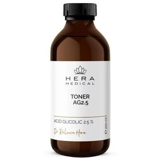 Toning lotion with glycolic acid 2.5%, 200 ml, Hera Medical