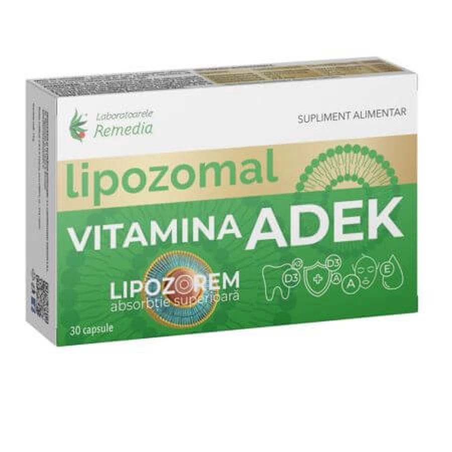 Liposomale Vitamine ADEK, 30 Kapseln, Remedia