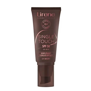 Feuchtigkeitsspendende Grundierung mit SPF50 01 Ivory Single Touch, 30 ml, Lirene