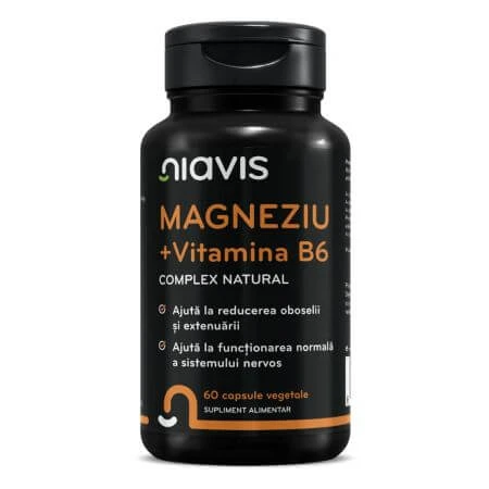 Magnesium + Vitamin B6, 60 capsules, Niavis