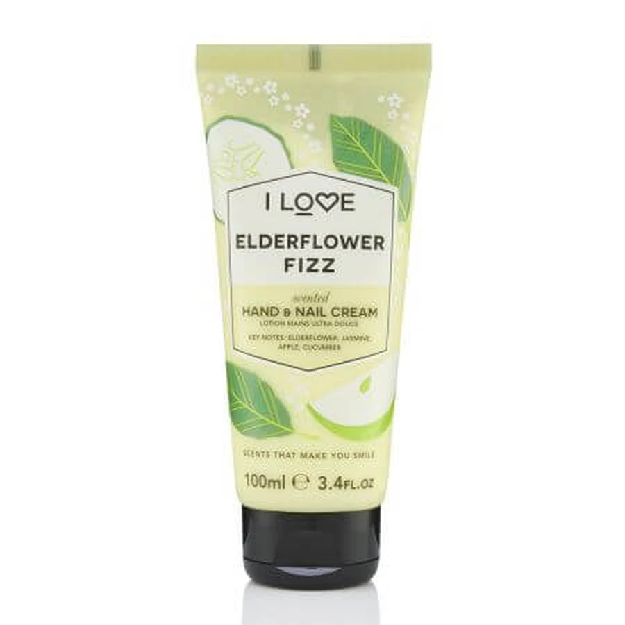 Elderflower Fizz Signature Hand and Nail Cream, 100 ml, I Love