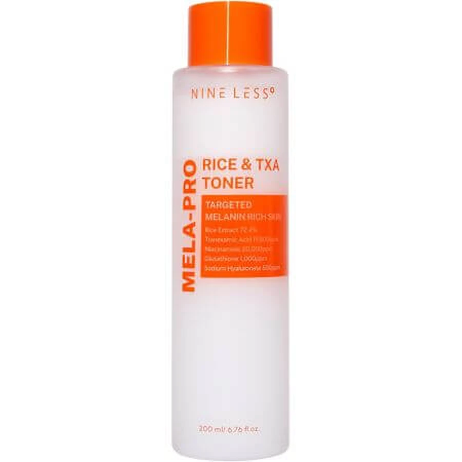 Tónico facial Arroz y TXA Mela-Pro, 200 ml, Nine Less