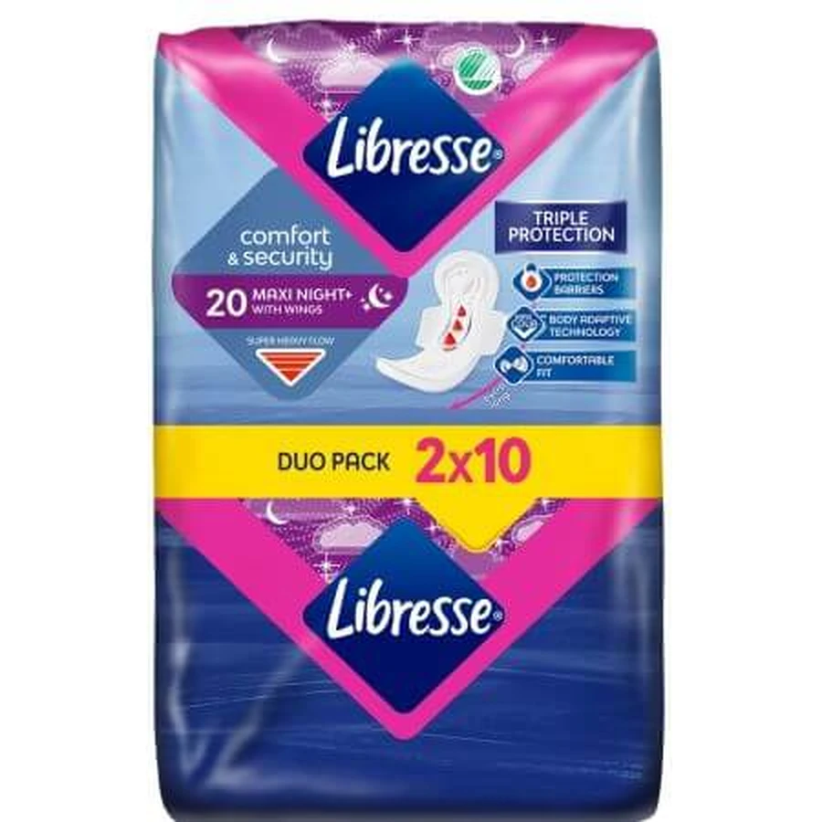Absorbant Maxi Night Duo, 20 pièces, Libresse