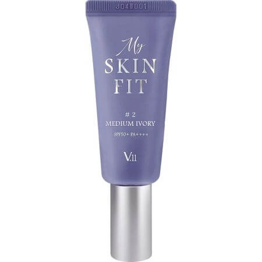 Face Color Cream SPF 50+ PA++++ 2 Medium Ivory My Skin Fit, 20 ml, Village 11 Factory