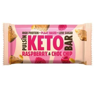 Protein bar with raspberries and chocolate chips Keto Bar, 50 g, Pulsin