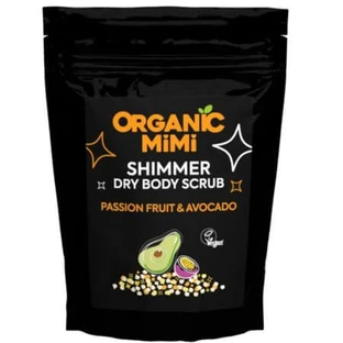 Shimmer Body Scrub with Passion Fruit and Avocado Shimmer Dry Body Scrub, 150 g, Organic Mimi