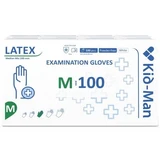 Weiße Einweg-Latexhandschuhe, Größe M, 100 Stück, Kid-Man