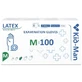 Wegwerp witte latex handschoenen, maat M, 100 stuks, Kid-Man