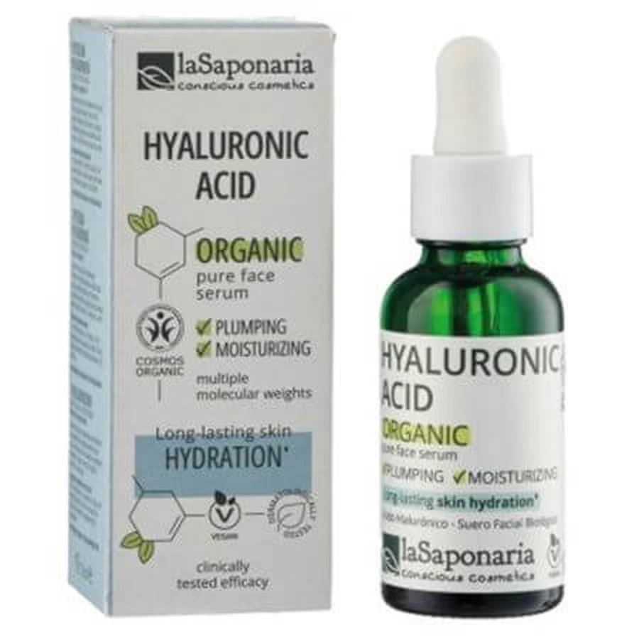 Pure Active with hyaluronic acid, 30 ml, La Saponaria