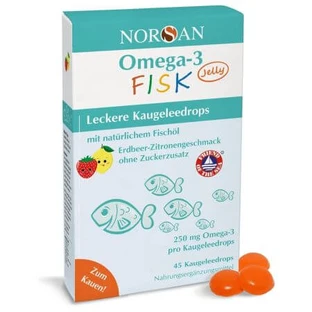 Omega-3 Fisk jellies, 45 pieces, Norsan