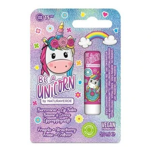 Lip balm with SPF 15 and strawberry scent Be a Unicorn, 5 ml, Naturaverde