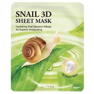 3D feuchtigkeitsspendende Gesichtsmaske mit Schneckenfiltrat, 23 Gramm, Missha