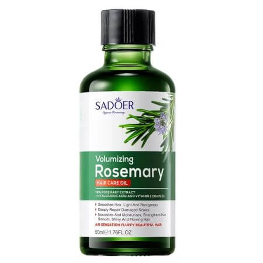 Aceite capilar con romero para nutrir y dar brillo, 50 ml, Sadoer