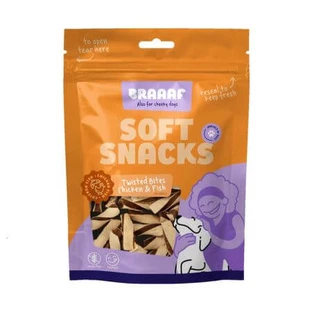 Hondensnacks Twisted Bites Kip & Vis, 85 g, Braaaf