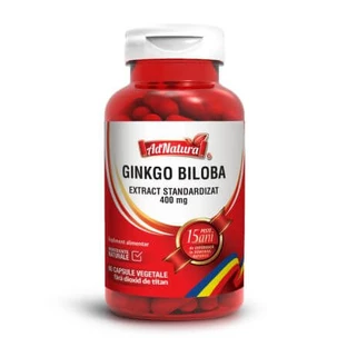 Ginkgo biloba, 400 mg, 60 gélules, AdNatura