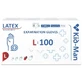 Wegwerp witte latex handschoenen, maat L, 100 stuks, Kid-Man