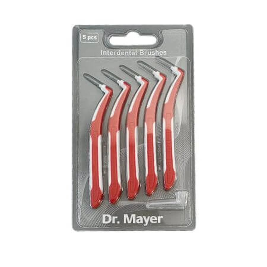 Interdentalbürsten S, 0,6 mm, DRM-S362SSS, Rot,, 5 Stück, Dr.Mayer