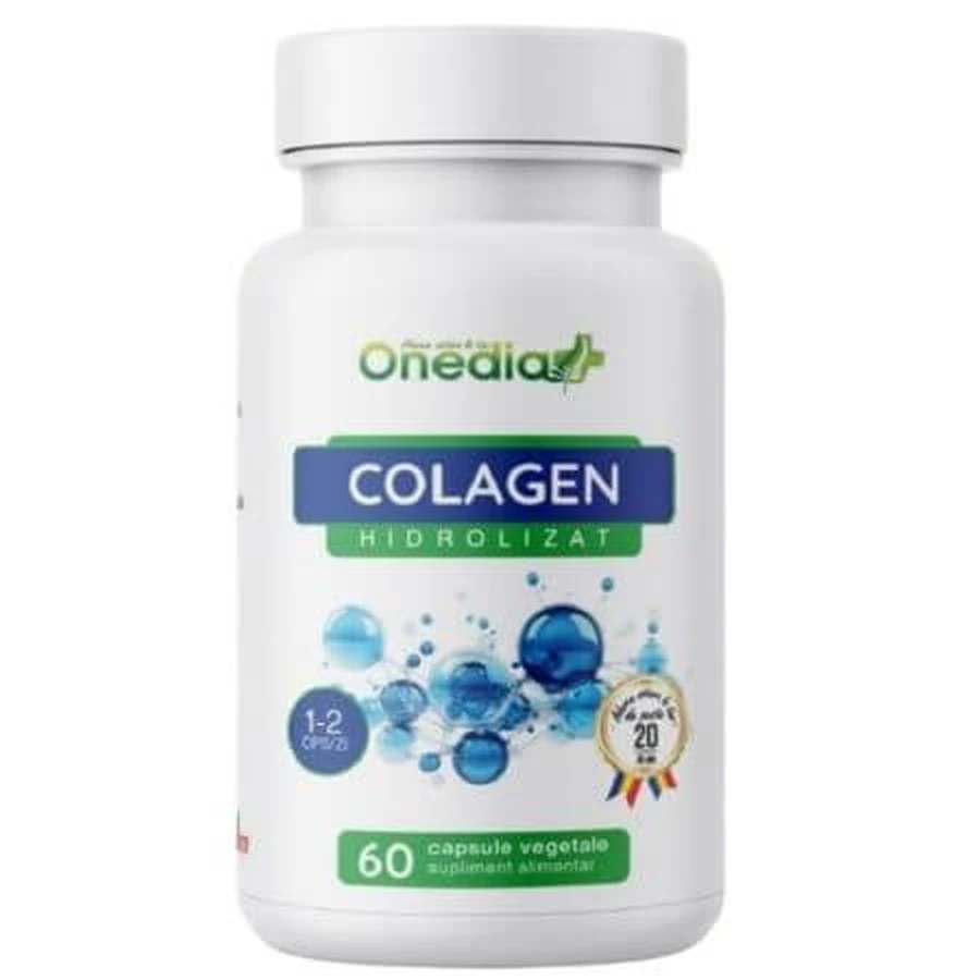 Colágeno hidrolizado, 60 cápsulas vegetales, Onedia