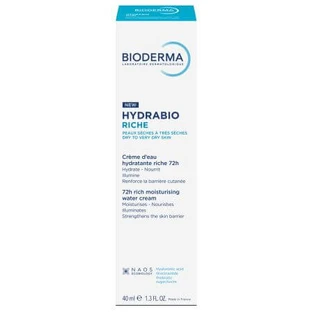 Hydrabio Riche, crème hydratante à base d'eau, 40 ml, Bioderma