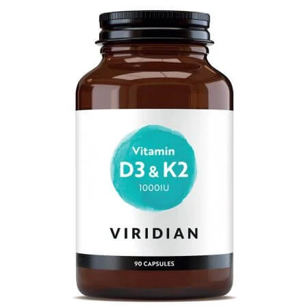 Vitamin D3 and K2, 90 capsules, Viridian
