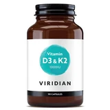 Vitamine D3 et K2, 90 gélules, Viridian