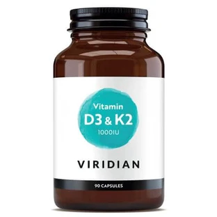 Vitamina D3 y K2, 90 cápsulas, Viridian