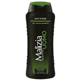 Vetyver revitaliserende mannen douchegel en shampoo, 250 ml, Malizia