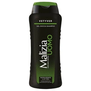 Vetyver Revitalisierendes Duschgel und Shampoo für Männer, 250 ml, Malizia