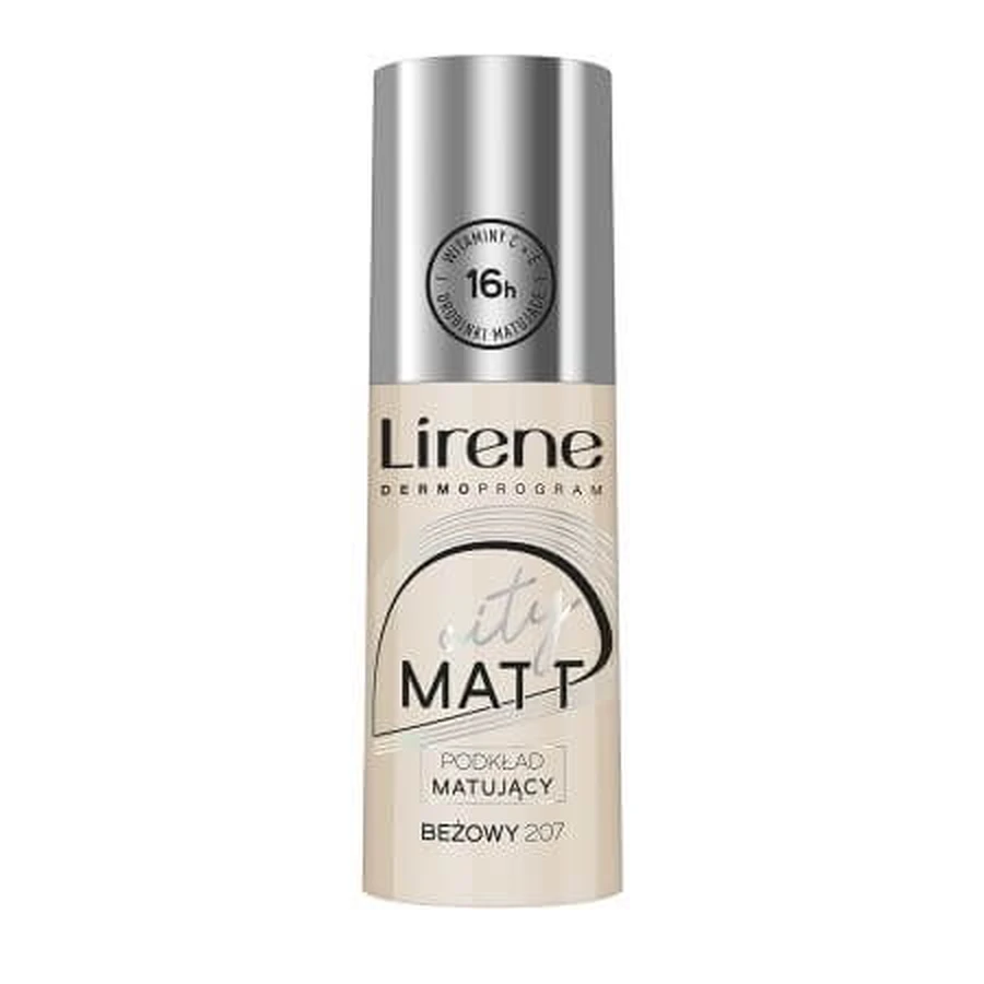 Beige 207 City Matt Mattifying Foundation Beige 207 City Matt, 30 ml, Lirene
