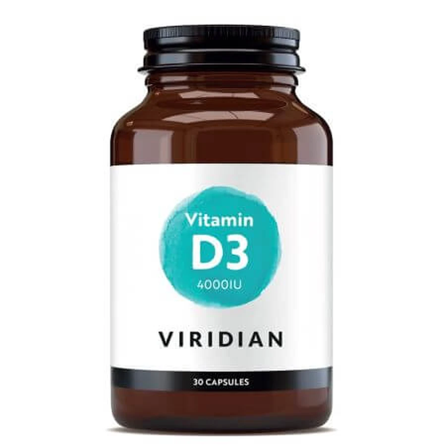 Vitamina D3 4000 UI, 30 cápsulas, Viridian