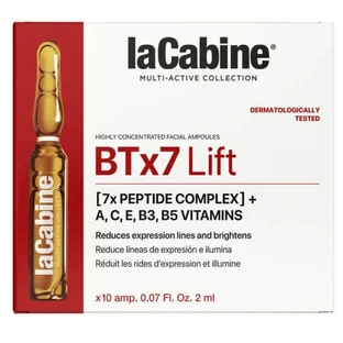BTx7 Lift Multi-actieve rimpelvermindering gezicht flacons, 10 flacons x 2 ml, La Cabine