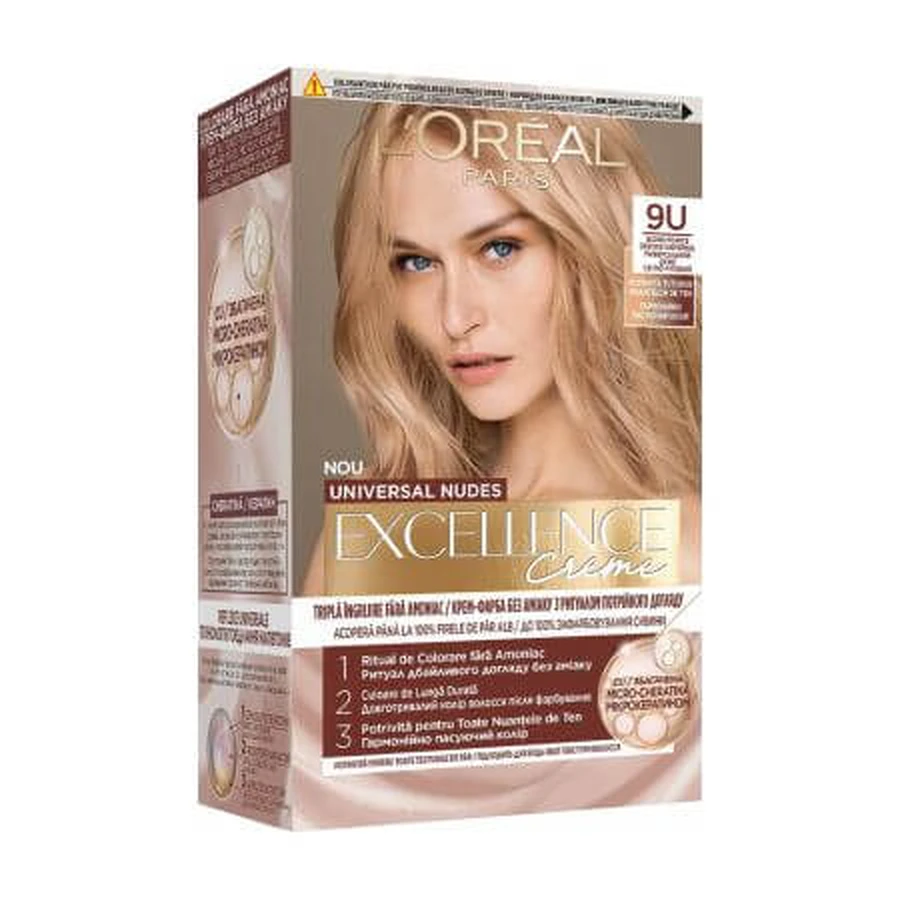 Ammonia-free hair color Excellence Universal Universal Very Light Blonde, 192 ml, Loreal
