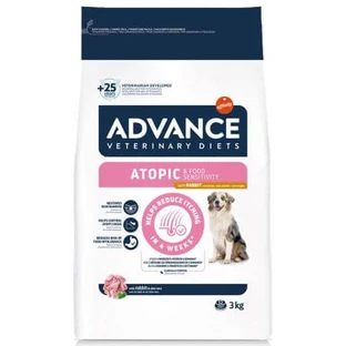 Croquettes pour chiens avec du lapin et des pois Atopic Derma Care, 3 kg, Advance Veterinary Diets
