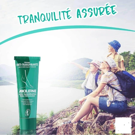 Akileine active anti-perspirant cream, 50 ml, Asepta
