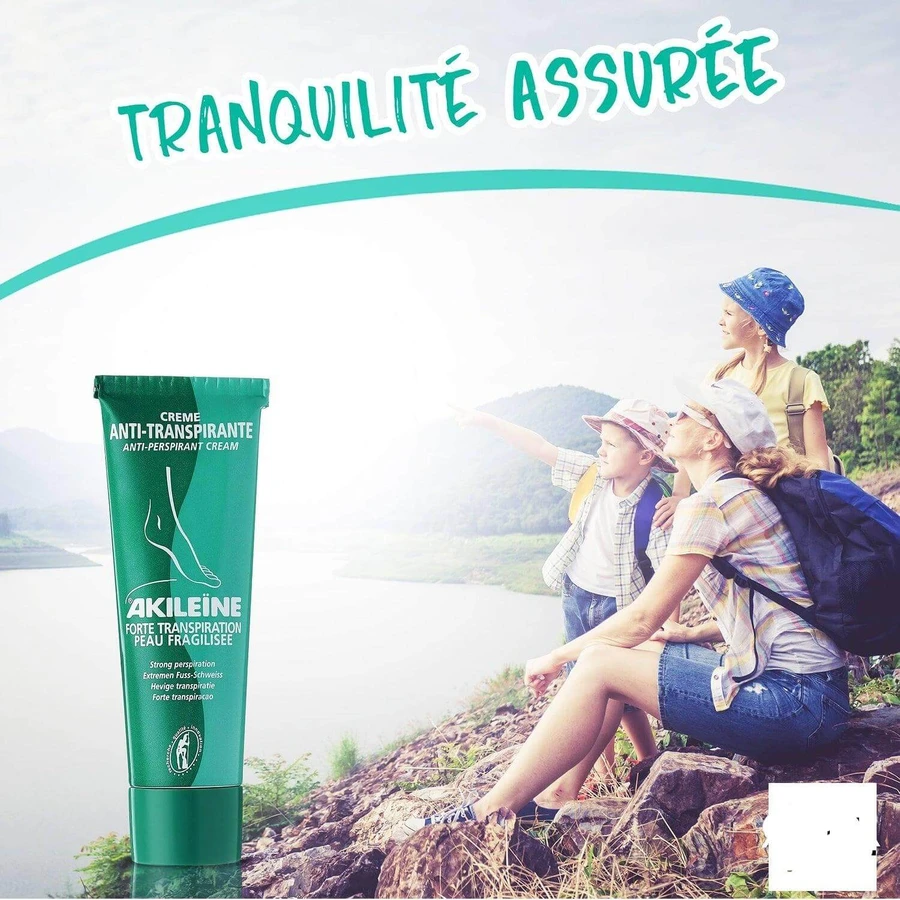 Akileine active anti-perspirant cream, 50 ml, Asepta