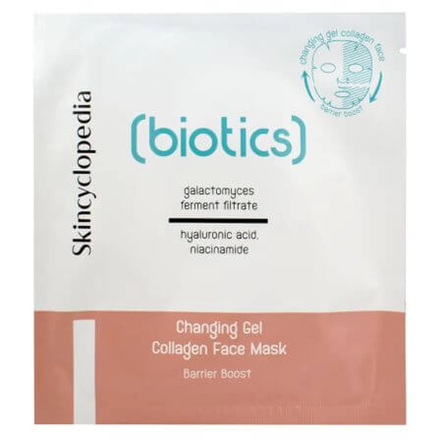 Masque hydrogel au collagène et à l'acide hyaluronique Biotics, 1 pièce, Skincyclopedia