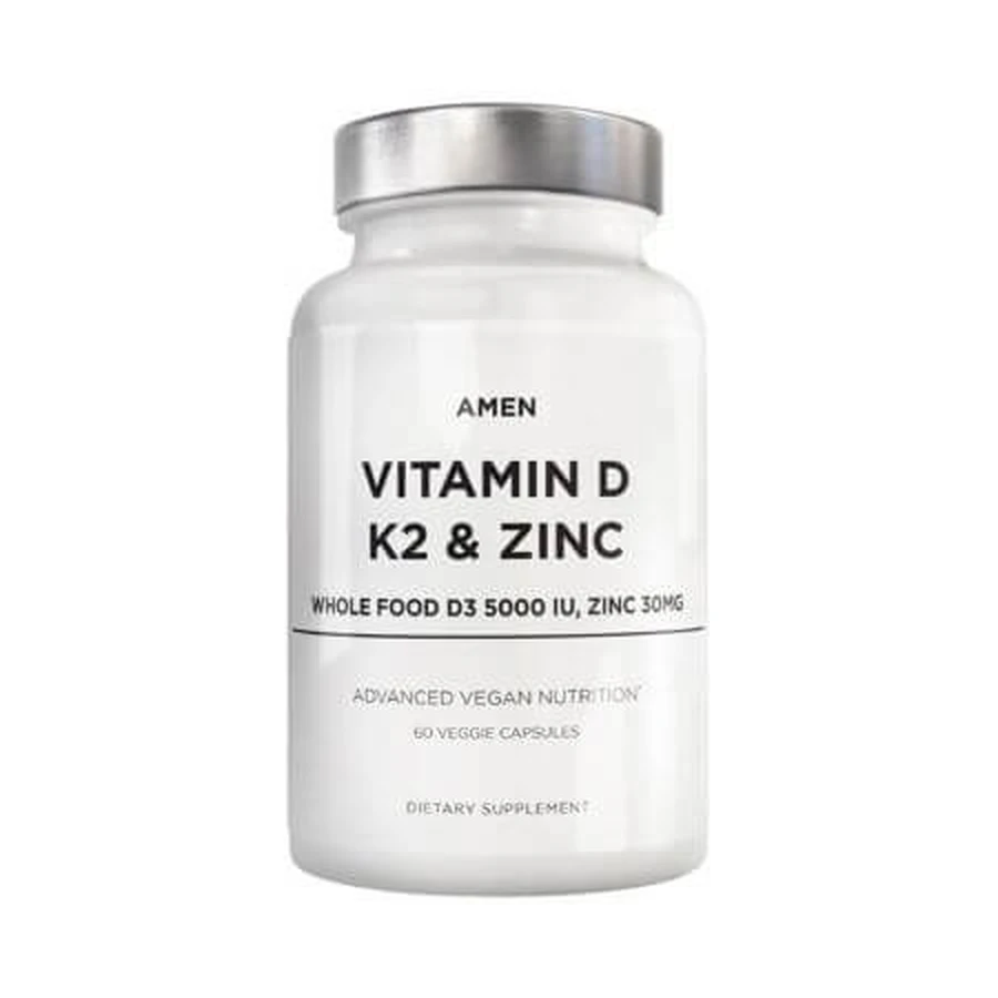 Vitamin D, K2 & Zink Amen, 60 Kapseln, GNC