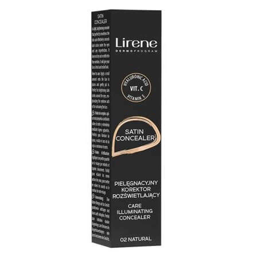 Fond de teint 02 Natural Satin Concealer, 10 ml, Lirene