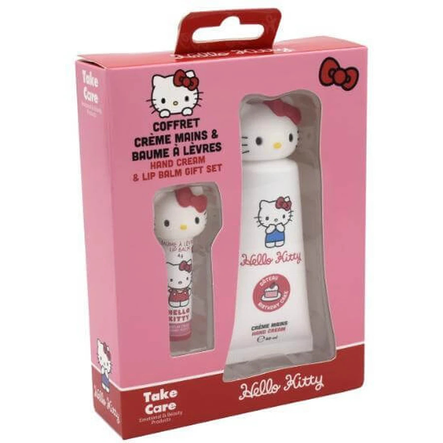 ORION Set de soins Crème pour les mains et baume à lèvres 3D Hello Kitty