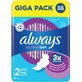 ALWAYS Ultra Day Long Taille 2 Serviettes hygiéniques avec ailettes pour une protection durable 36 pièces