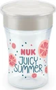 NUK Fruits Magic Cup Teaching Cup cu margine perimetrală și capac cu capac cu fructe de struguri, pentru 8+ luni 230ml 10.255.593 - roz