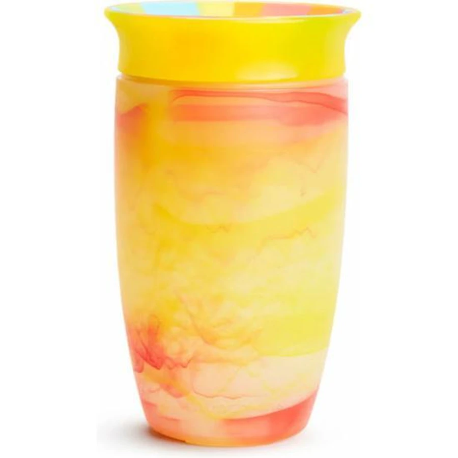 MUNCHKIN Miracle 360 Sippy Cup Tropical Swirl, Lerntasse mehrfarbig - 296ml - Gelb