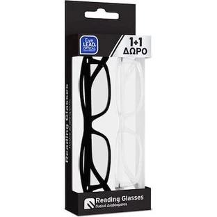EYELEAD Reading Glasses - Presbyopia Black(E221) & Clear(E223) +3.00