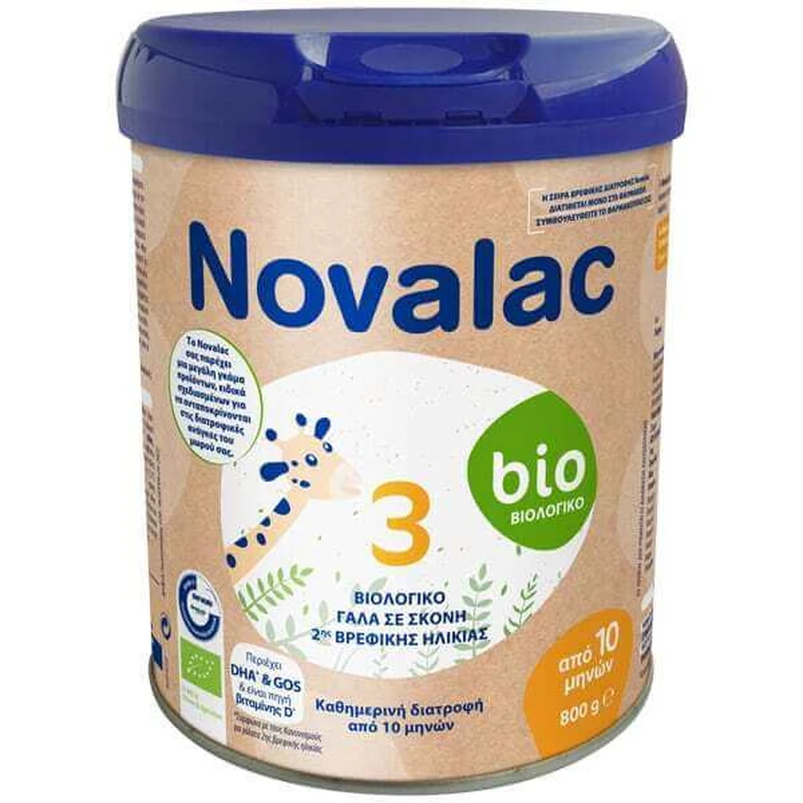 NOVALAC Bio 3 Lait en poudre bio pour 3ème enfant 800g